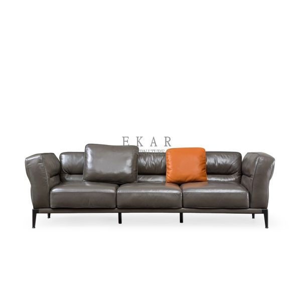 Home Latest Design Set 4 Seater Modern Leather Sofa