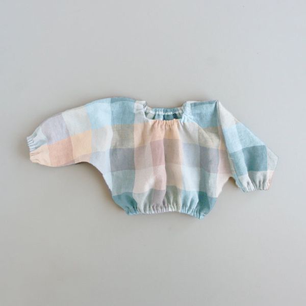 Маленькие девочки 100% хлопчатобумажные блузки из муслиновой ткани с длинными рукавами