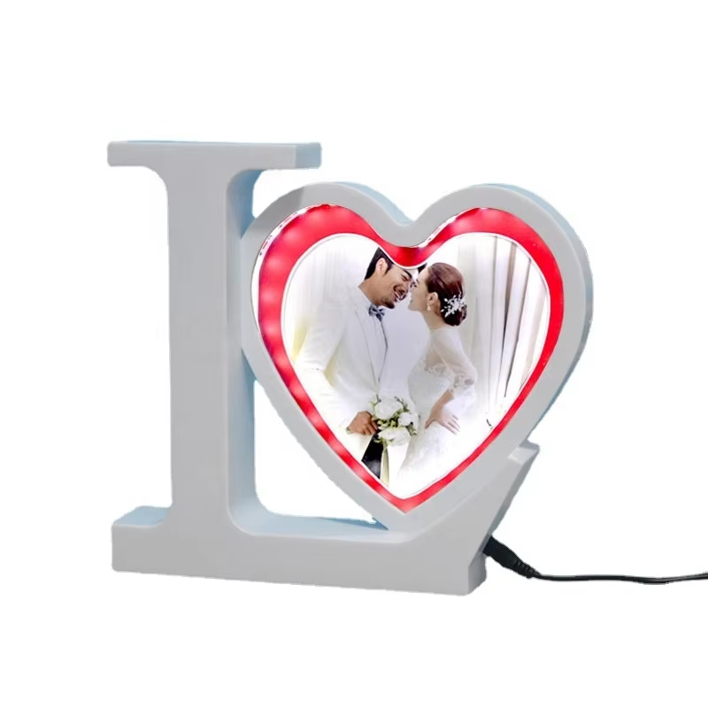 Blank Sublimation Love Magic Mirror Photo Frame For Valentine'S Day Gift