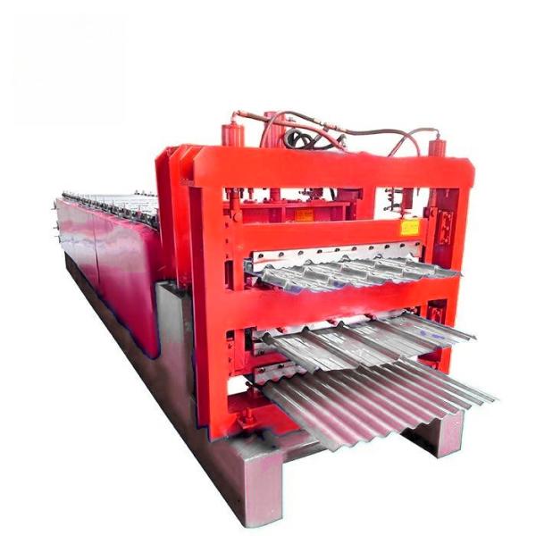 3 Profiles in one 0.3-0.8mm Galvanized Steel Metal Roofing Sheet Making Machine