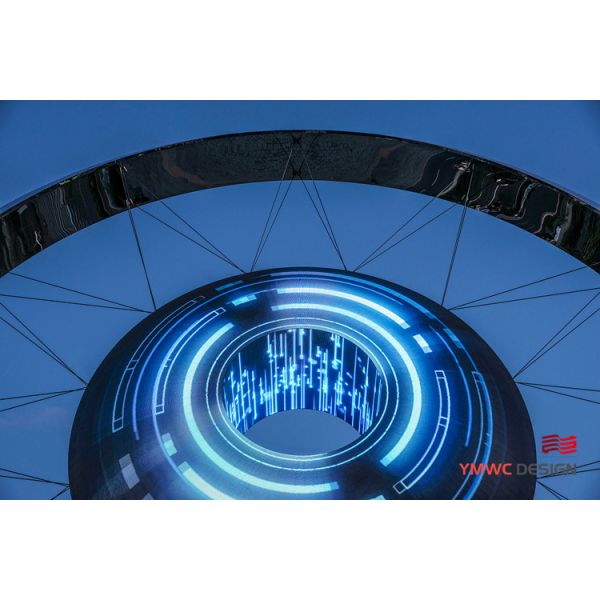 Stainless Steel Large Photoelectric Interactive Device for City Park Sculpture Square