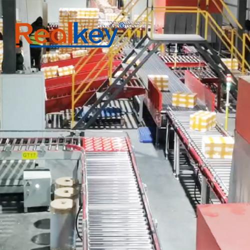 Customized Length Box Roller Conveyor Logistics Conveyor Systems Low Maintenance