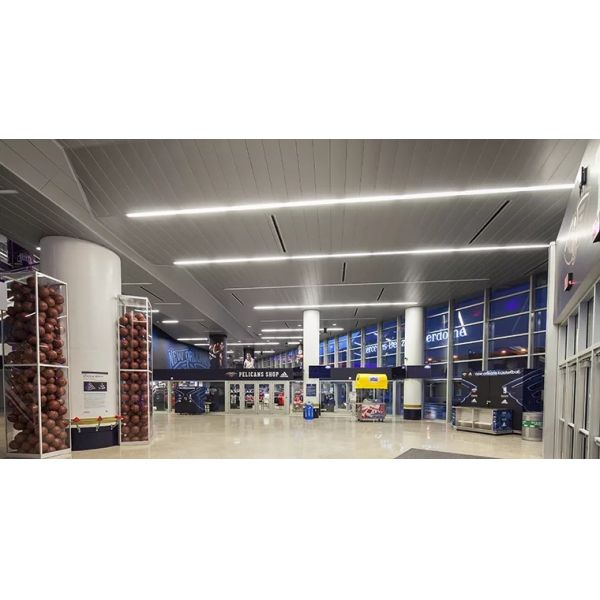 300mm Width Plank Ceiling Tiles Windproof Exterior Plain Perforated Pattern