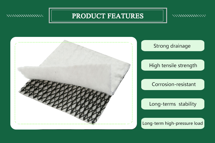 Nonwoven составные Geotextiles Geonet дренажной сети 3D