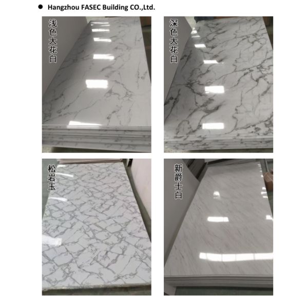 Экологически чистый 3D печать УФ мраморная доска огнеупорная ПВХ доска