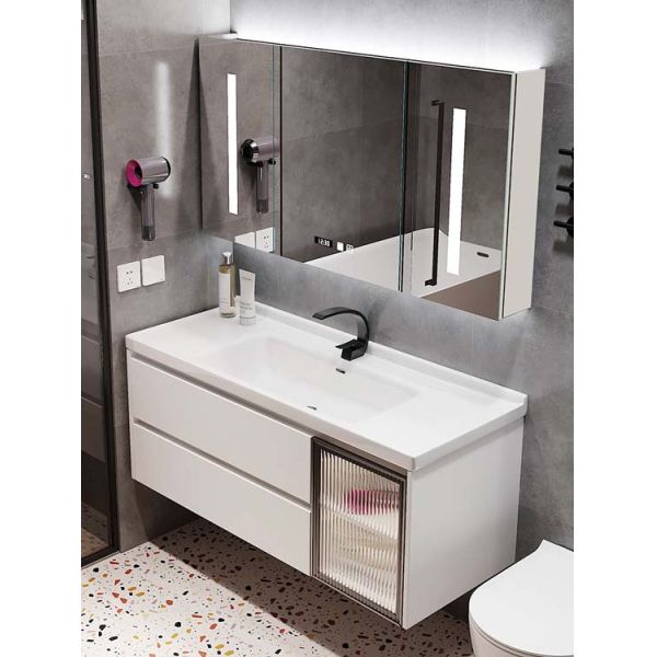 80*60cm Wall Mount Bathroom Vanity Plywood Mirror Cabinet Different Colors