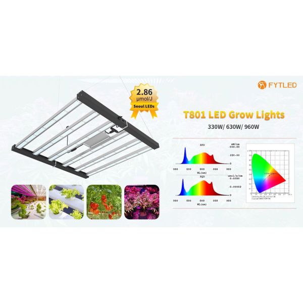 Tempered Glass Cover 960W IP65 Linear LED High Bay Lights , Full Spectrum Plant Light