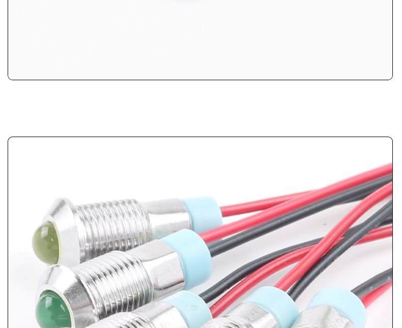 Mini 8mm Metal LED Indicator Light Spherical IP65 Waterproof 50000 Hours Lifespan Multi-color 12-24V Workshop Industrial