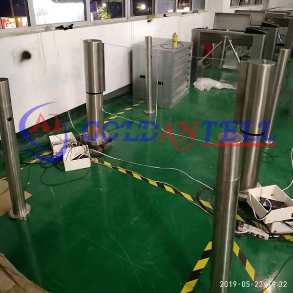 Untouchable Handicap Turnstile Cylinder Automatic Barrier Gate 24V Brush DC Motor