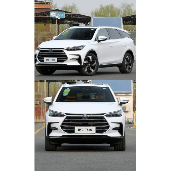 Белый полностью электрический внедорожник 635 км роскошный внедорожник среднего размера BYD Tang Flagship