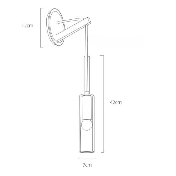 Современный одиночный роскошный свет стены ухода за больным спальни полностью серый цвет дыма привесной лампы ТВ меди