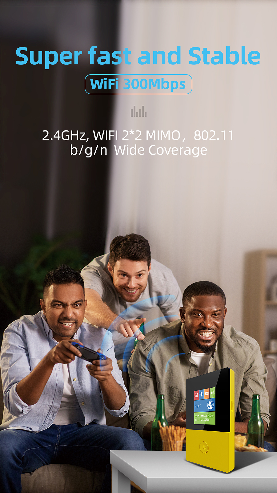 Автомобиль мобильное Mifi Точки доступа кармана 4G WIFI Harvilon открыл со слотом SIM-карты