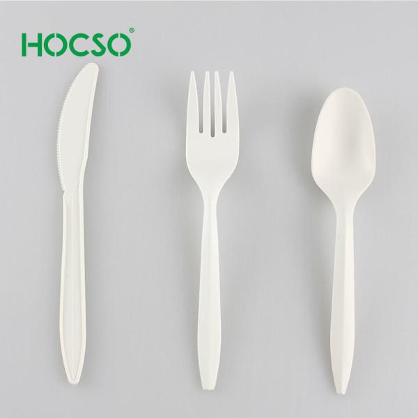 Disposable biodegradable cornstarch flatware cutlery for sustainable and green dining
