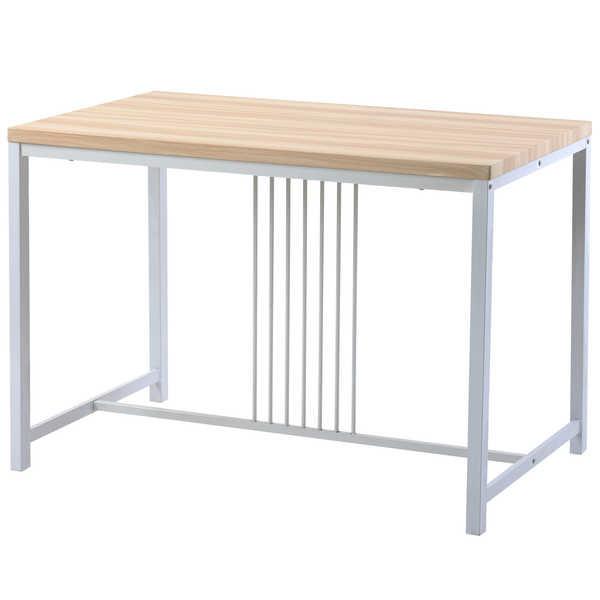 Metal Frame Wooden 4 Piece Dining Room Table And Chair Set  27.5''W Table
