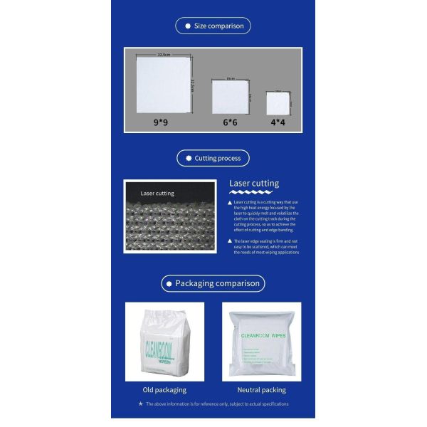 Промышленный полиэстер чистой комнаты обтирает корпию 1009 свободный от электронный сейф обтирает