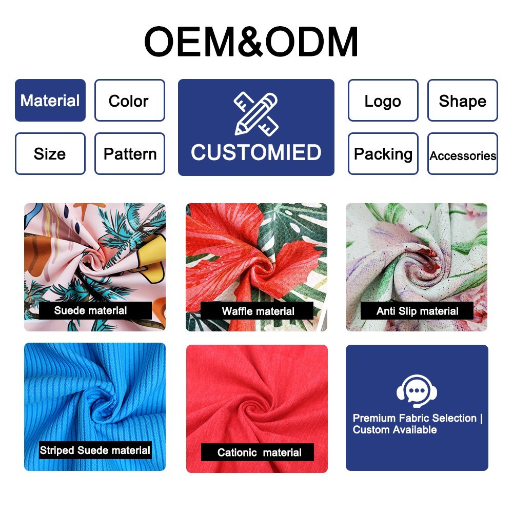 Large Sand Free Print Towel with Bag Quick Dry Custom Beach Towel