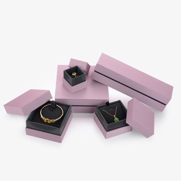 Purple Cardboard Jewelry Gift Box 3.5 X 2.5 X 1.5inch For Bracelet