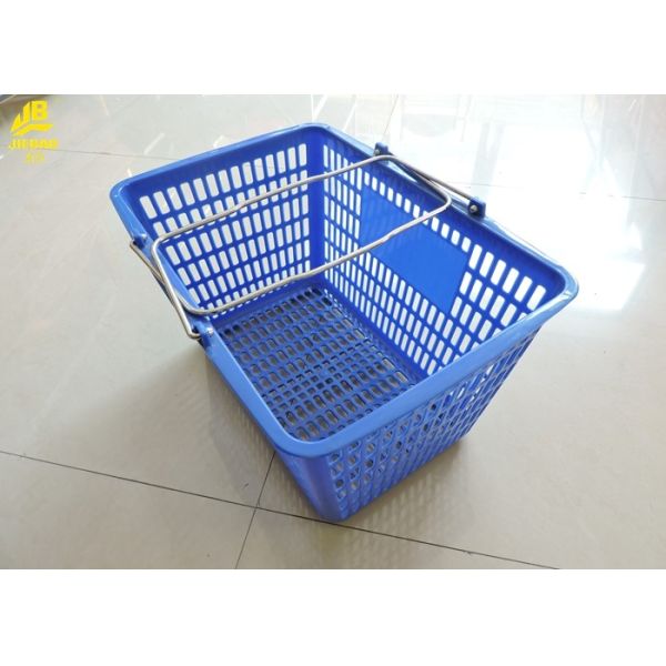 Light Weight Plastic Grocery Hand Baskets , Hand Held Retail Store Shopping Baskets