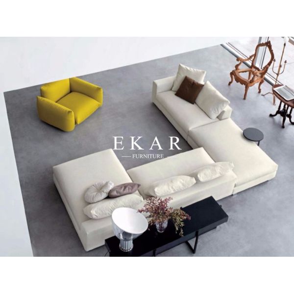 Sofa Set 7 Seater Furniture Leather Or Fabric Cover L Shape Sofa