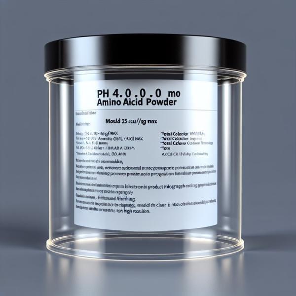 pH 4.0-6.0 Amino Acid Powder with Mould 25CFU/g Max Total Colonier 1000CFU/g Max