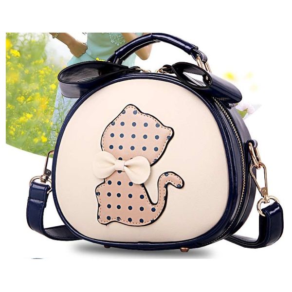 The new shoulder bag cute cartoon bow PU leather handbags