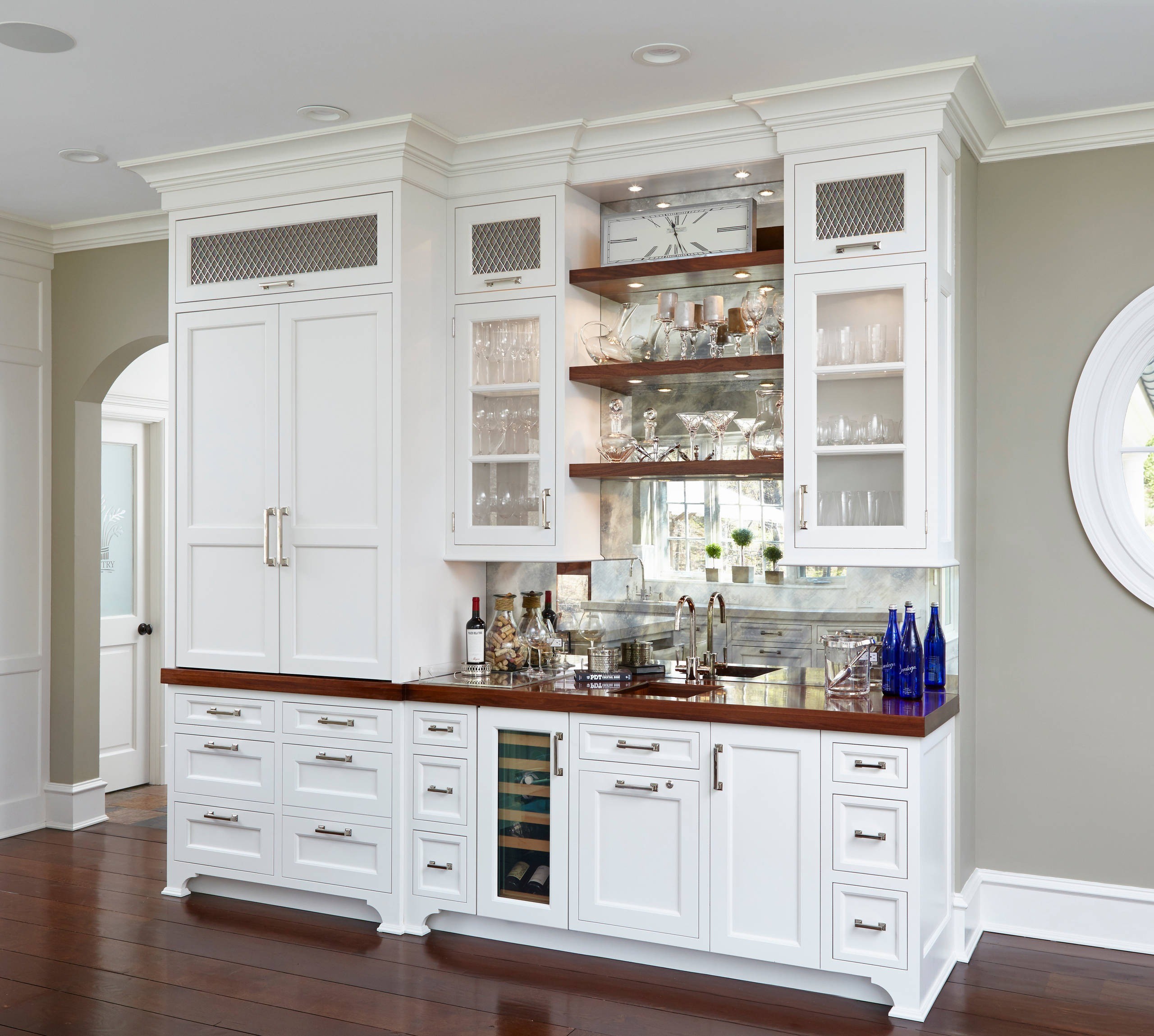 Custom Luxury Living Room Furniture Wooden Wine Bar with Modern Furniture Style
