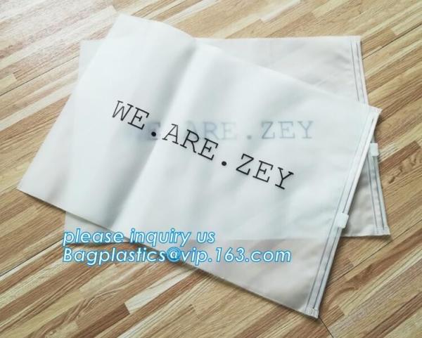 Custom Print Soft Matte CPE Swimwear Clothes Package Slider Zipper Wet Bag,Eco-friendly Transparent swimwear packaging e