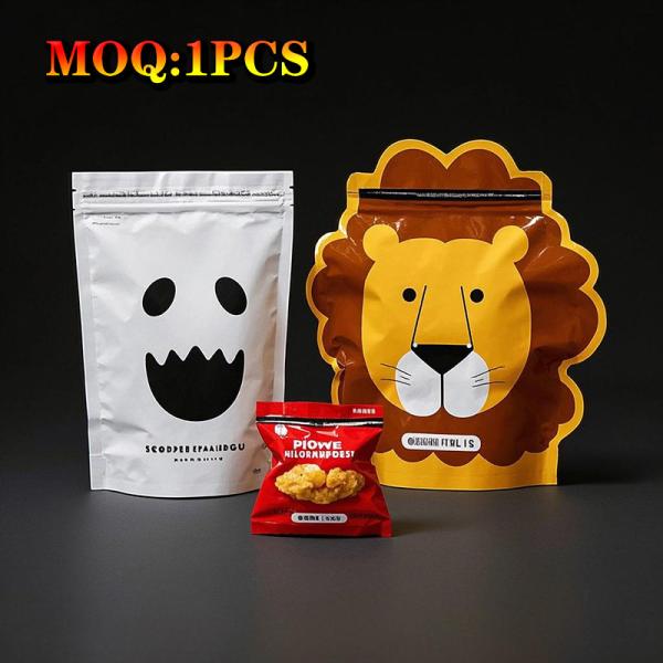 Impression numérique 3.5g Sacs Mylar à découpe automatique Sac en forme personnalisée Sac anti-odeur avec verrouillage