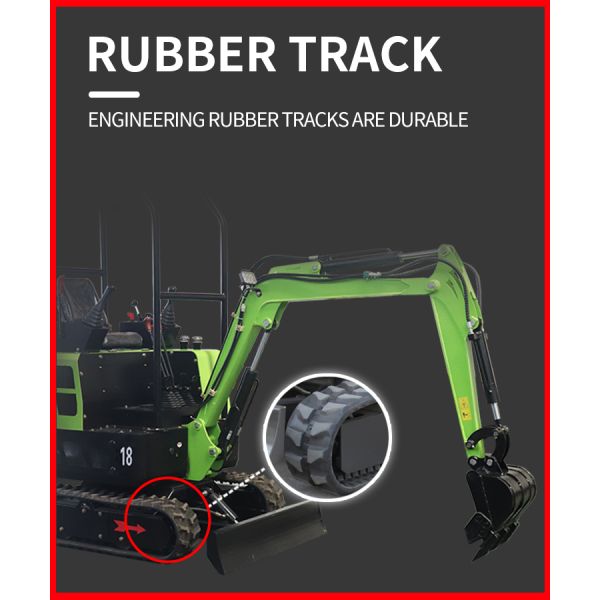 экскаватор мини машины ширины 1100mm шасси экскаватора 4km/H сада 1800kg зеленой мини