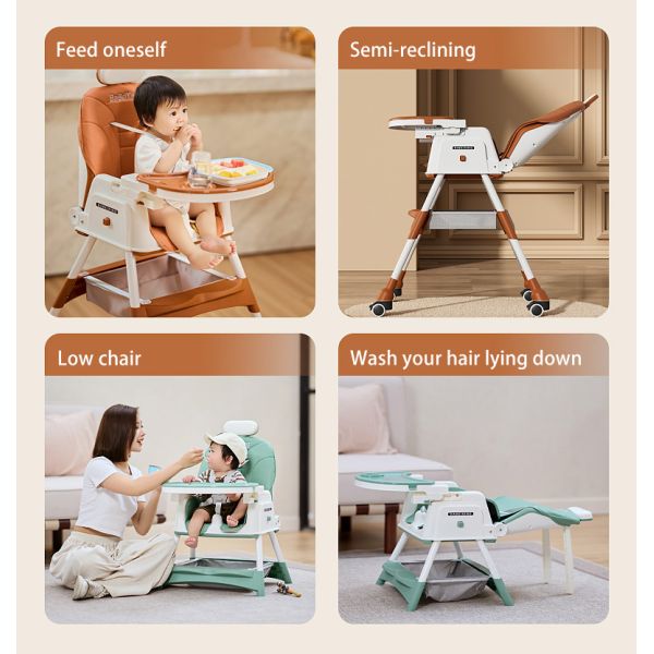 Multi Functional Portable Baby Dining Chair In Brown/Pink/Sky Blue/Green/Grey