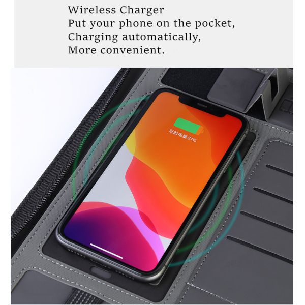 Роскошная тетрадь заряжателя PU A5 кожаная беспроводная с банком силы