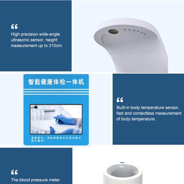 User-friendly Self Health Center Ultrasonic Height Weight BMI Scale Health Analyzer