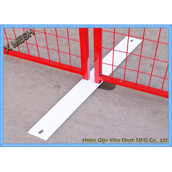 Покрытые ПВК портативные временные панели загородки металла с стальными ногами 6' кс 8' размер