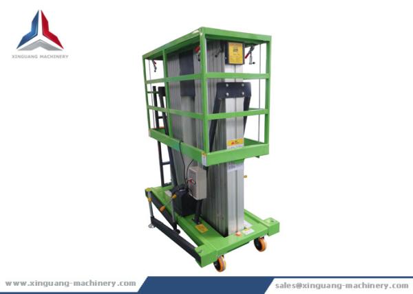 200kg Capacity Double Mast Hydraulic Aluminum Lift with 10m Platform Height