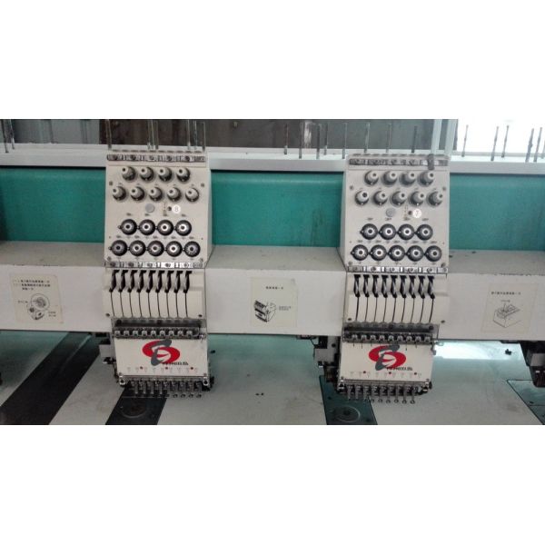 9 Needles 12 Head Tajima Used Embroidery Machines 3 Phases STKN-912
