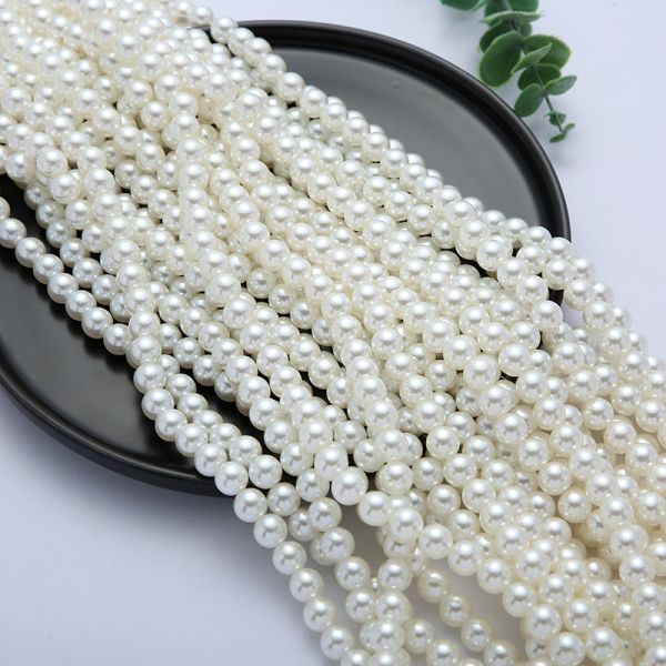 Highlight Abs Imitation Pearl Straight Hole Beading Factory Direct Supply Bag Clothing Accessories Accessories Wholesale