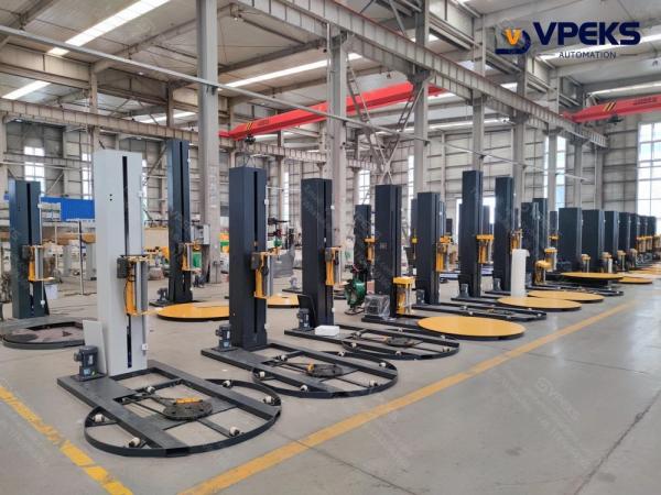 Automatic Skid Stretch Film Pallet Wrapping Equipment For High Performance Packaging