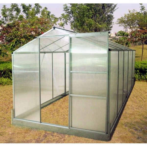 Medium Size Aluminium Greenhouse Heat Treated Pressure Treated Wood Type for Plant Growth
