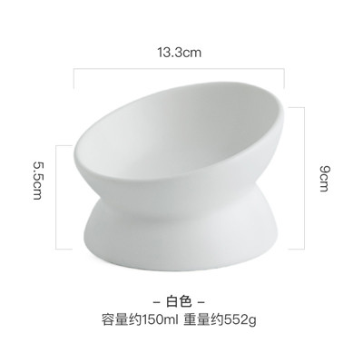 Multicolor Ceramic Raised Cat Bowls Elevated Porcelain For Pet