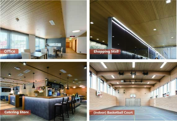 Звукопоглощение E1 Garde Рангированные акустические панели с одобрением CE FSC France A+