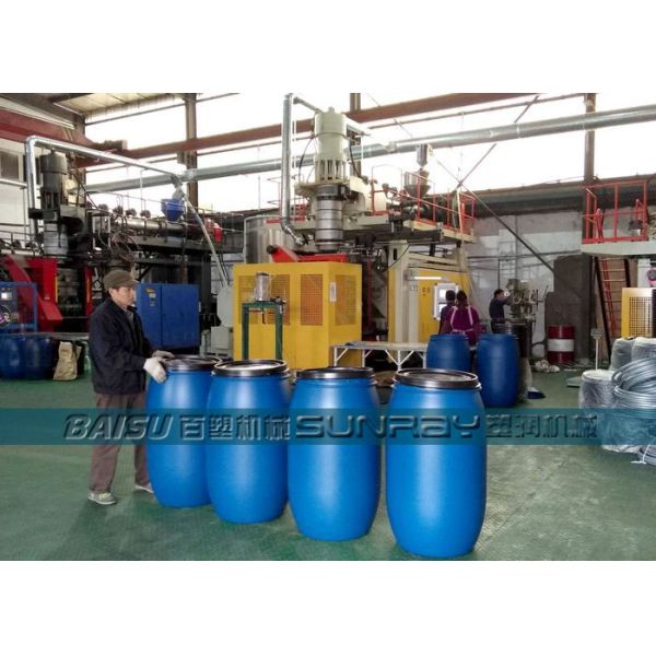 Heavy Duty Automatic Extrusion Blow Molding Machine For Drum / Barrel 95KW Power