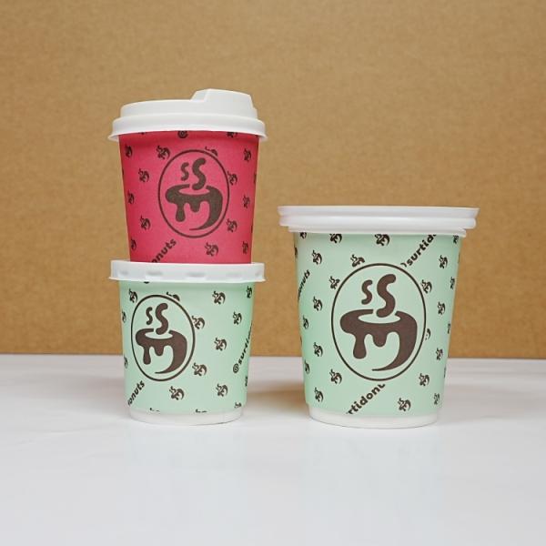 Wholesale Customized Printing Logo Eco-friendly Disposable Paper Coffee Cups Paper Cups With Lids