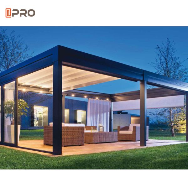 Motorised Outdoor Aluminium Louvered Roof Pergola Bioclimatique Garden Arbours Pergolas
