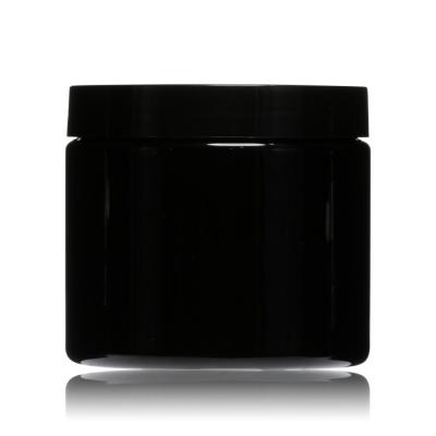 O cosmético largo geado da boca do OEM range o frasco do ANIMAL DE ESTIMAÇÃO 500ml com tampa preta