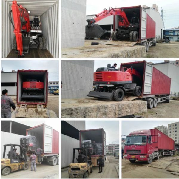 85KW экскаватор колеса ведра 12,5 тонн с Cummins Engine