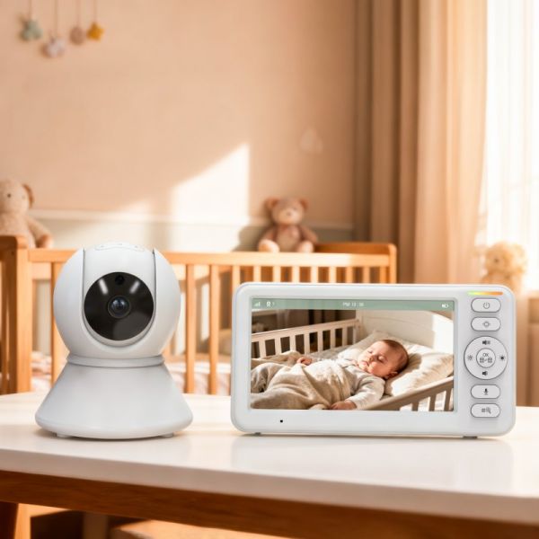 Best Price 5inch 720p Factory Digital Video Baby Monitor with Camera Crying Detection New Baby Audio Camera Baby Monitor