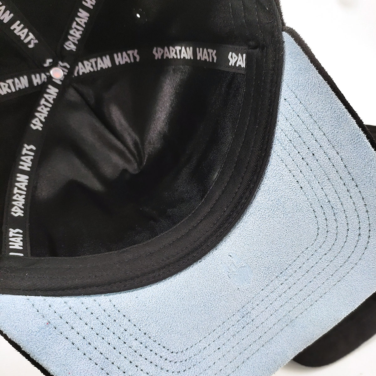 Embroidered Baseball Caps Black Suede Silk Lined Customize Front And Back 3D Embroidery Short Suede Brim