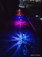 O jardim IP65 posto solar impermeável colorido ilumina a decoração para a parte externa
