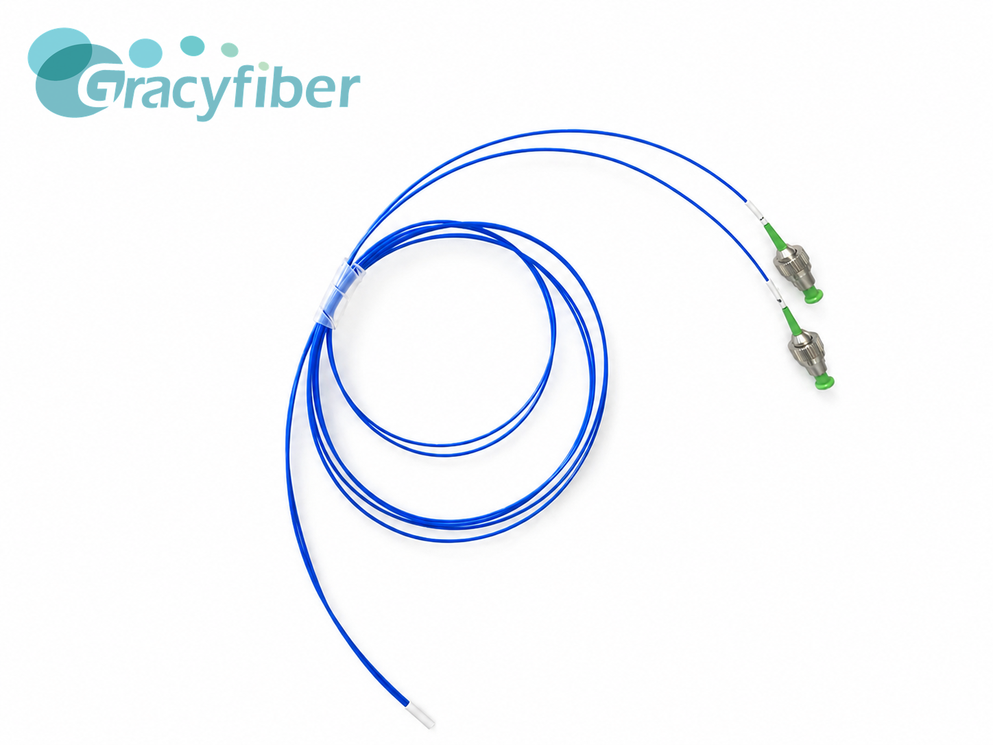1CH SM Fiber Array | 0° Flat Polish, Quartz Block 2.5x2.5x7.9mm | Corning SMF-28e, FC/PC | Low IL <0.3dB, High RL >55dB