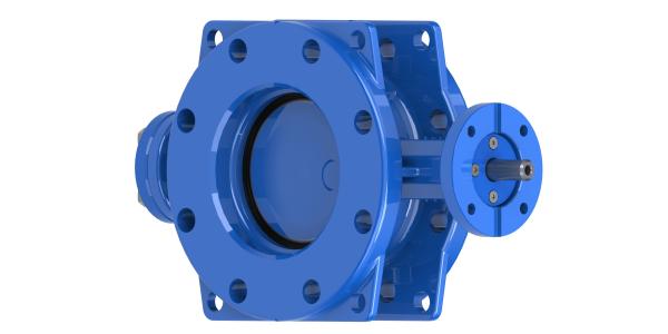DN350mm Ductile Iron Double Eccentric Butterfly Valve With Arch Disc